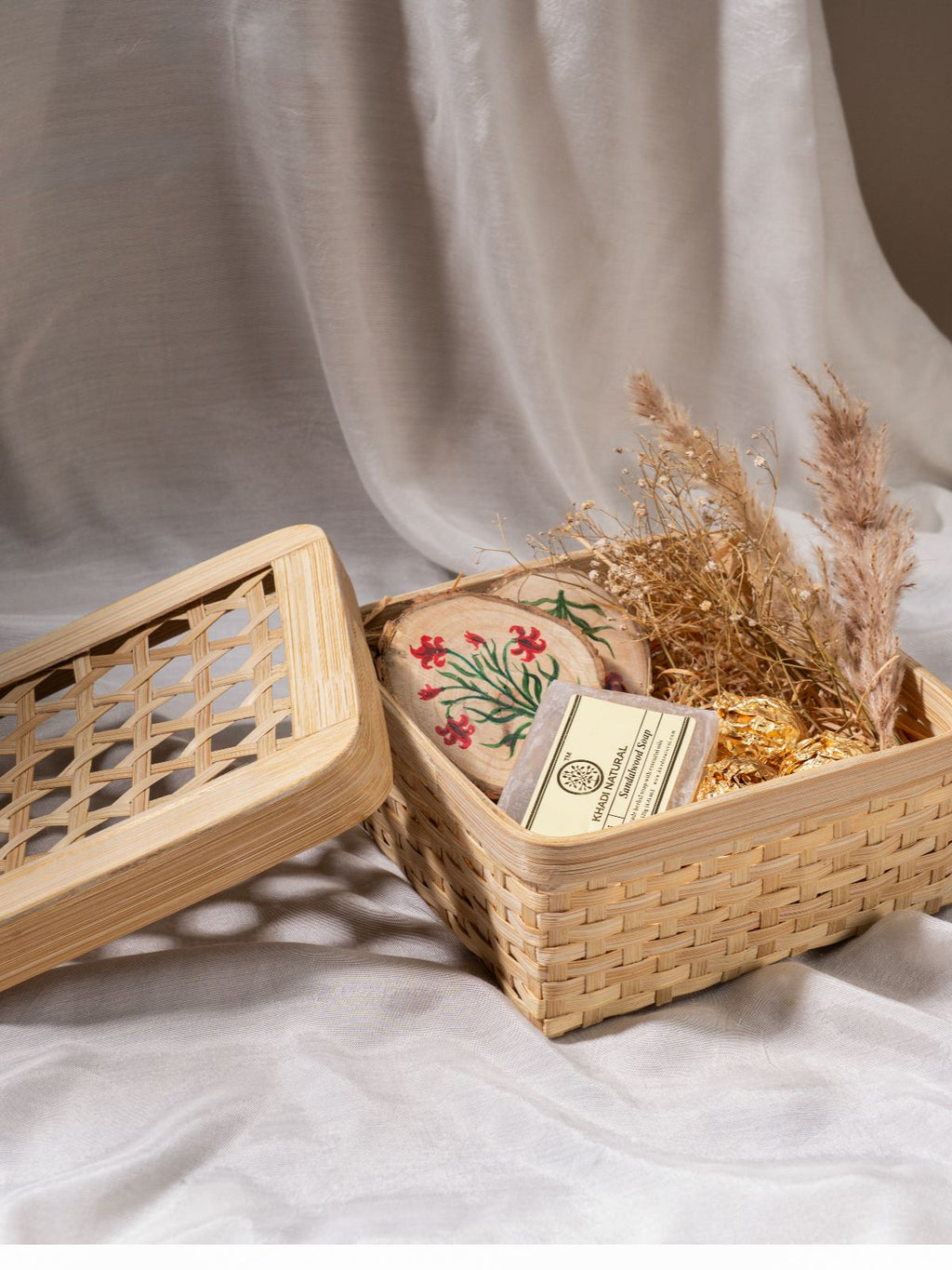 Mira Handcrafted Bamboo Square Box - Large - Greenkraft