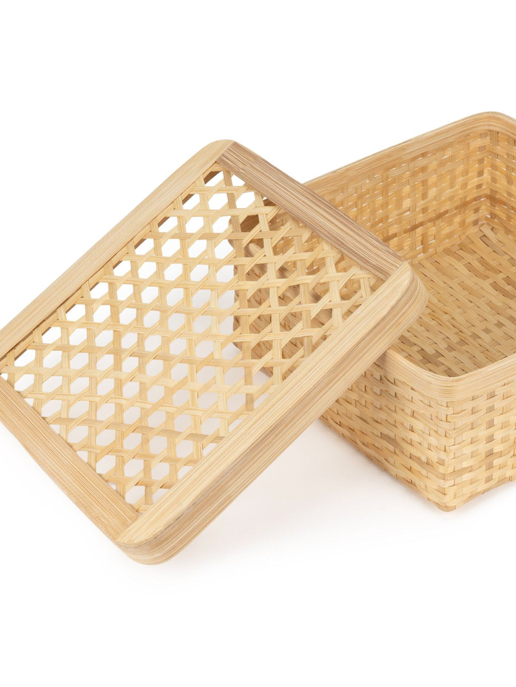 Mira Handcrafted Bamboo Square Box - Large - Greenkraft