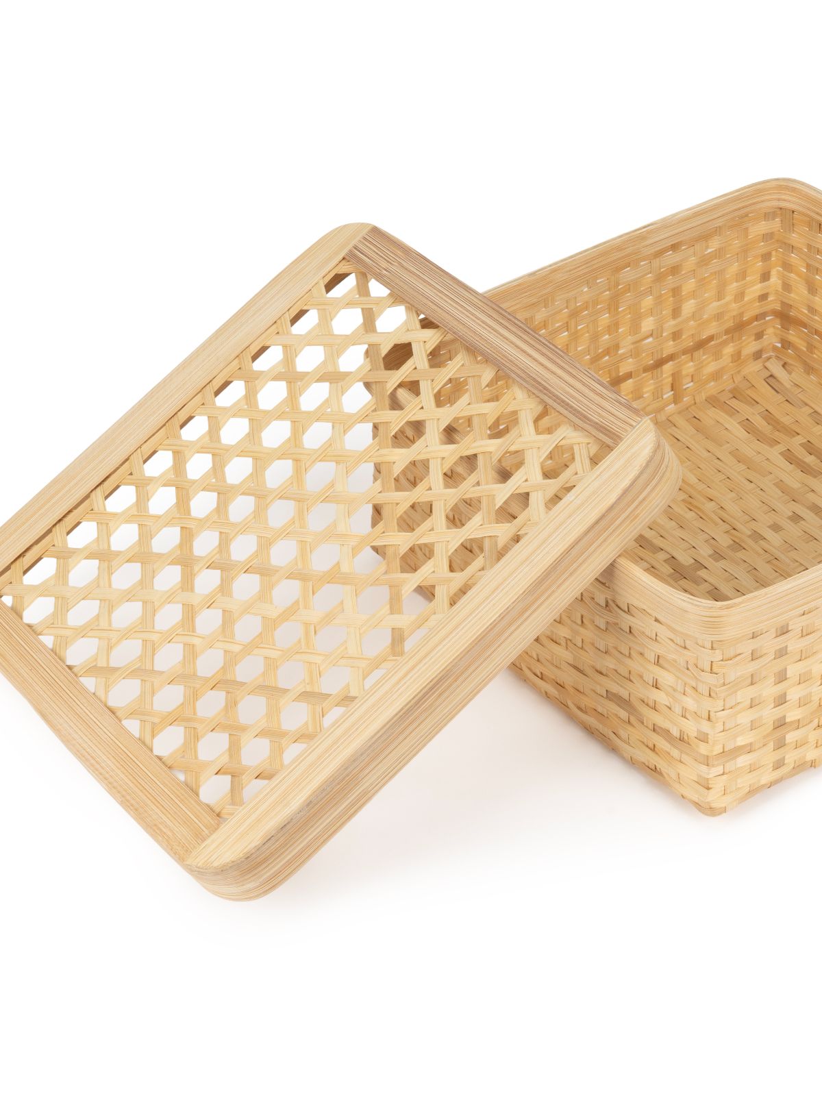 Mira Handcrafted Bamboo Square Box - Large - Greenkraft