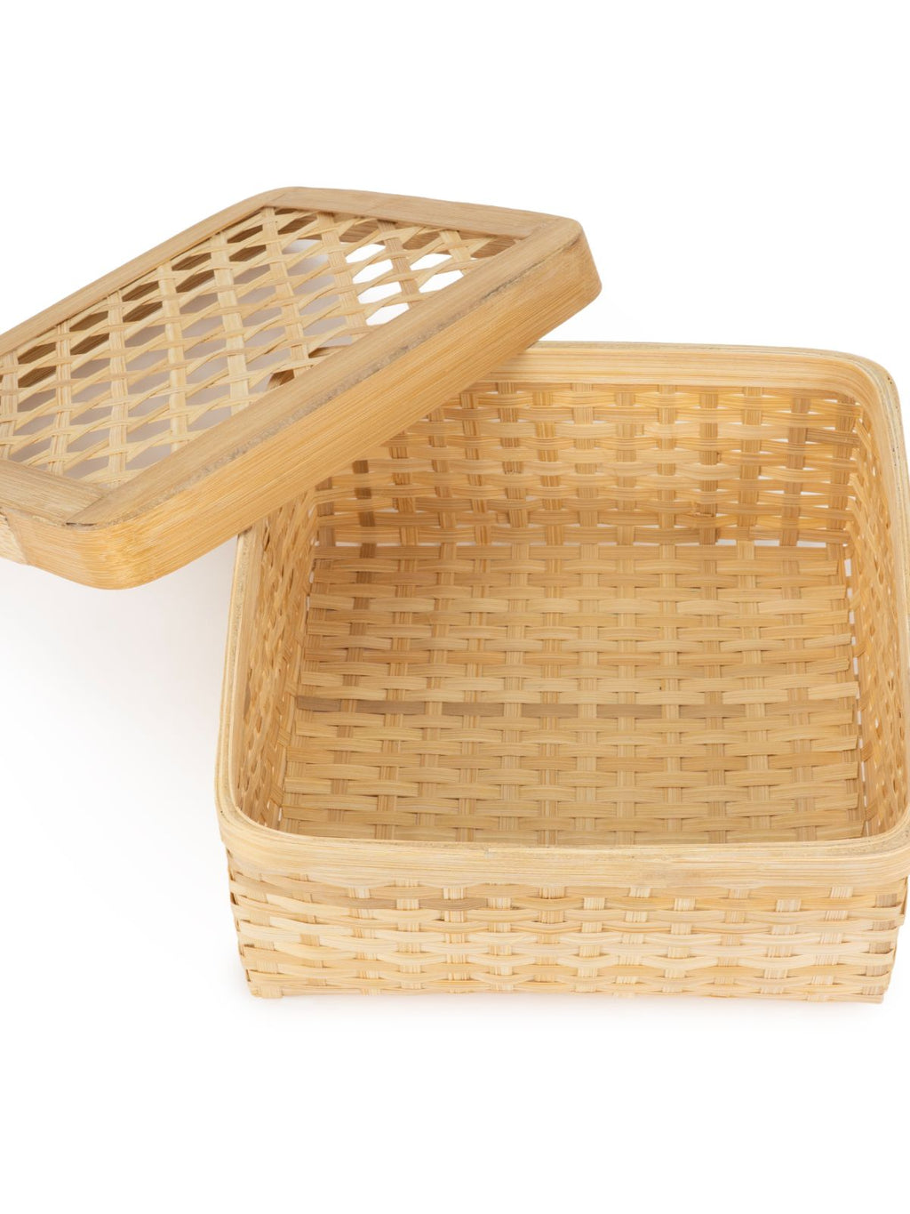 Mira Handcrafted Bamboo Square Box - Medium - Greenkraft