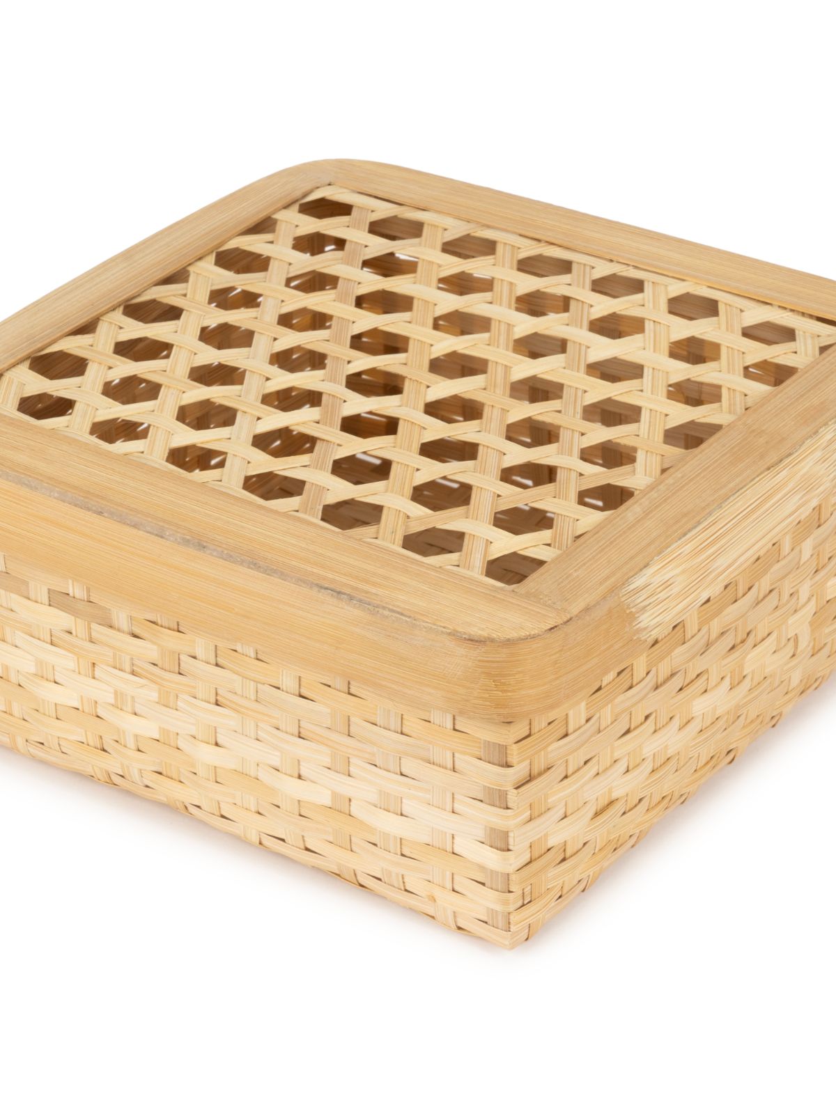 Mira Handcrafted Bamboo Square Box - Medium - Greenkraft