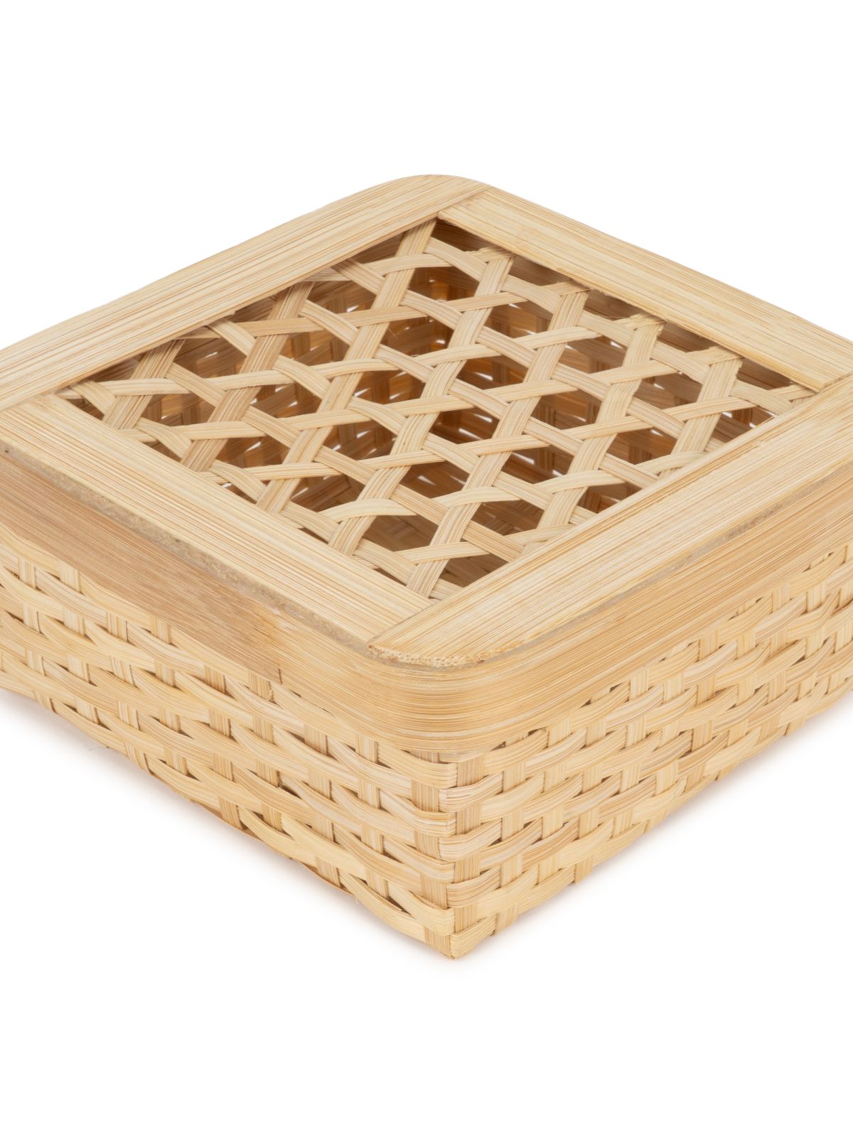 Mira Handcrafted Bamboo Square Box - Small - Greenkraft
