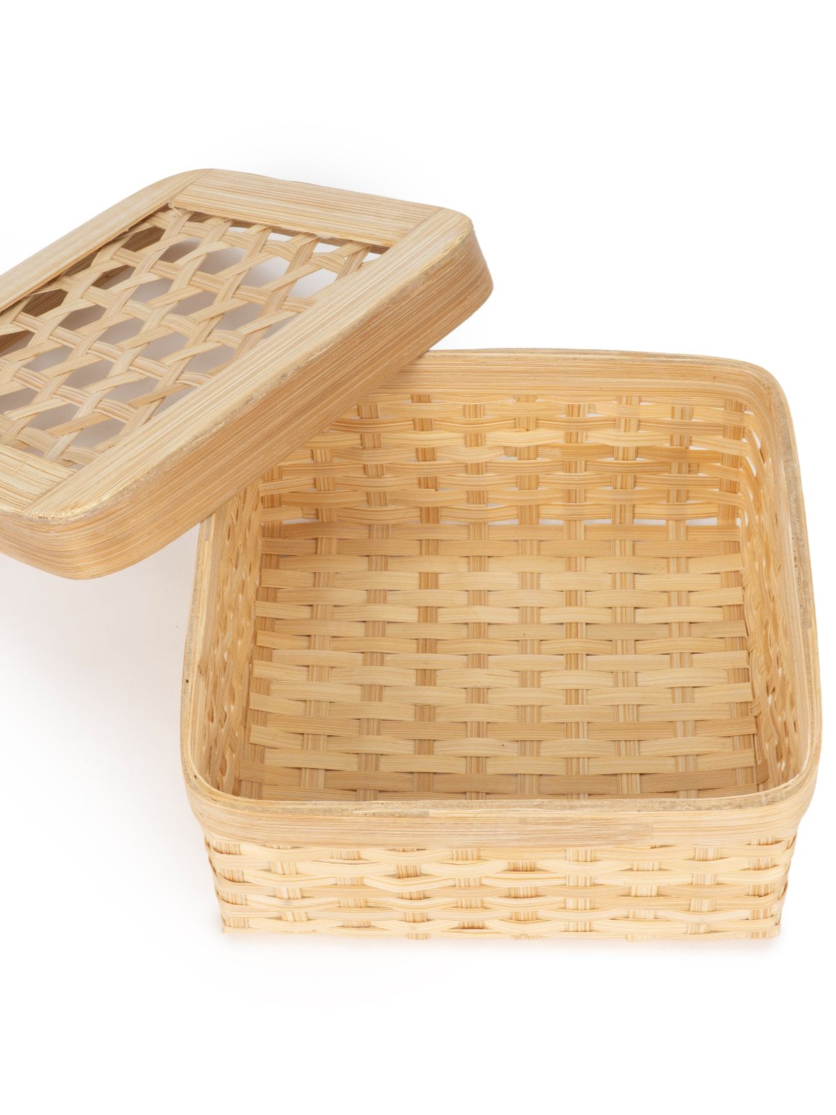 Mira Handcrafted Bamboo Square Box - Small - Greenkraft