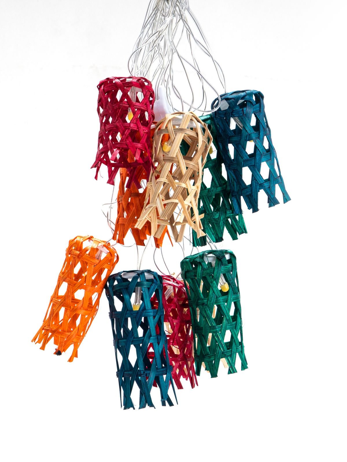 Multicoloured Bell Handcrafted bamboo String Light - Greenkraft