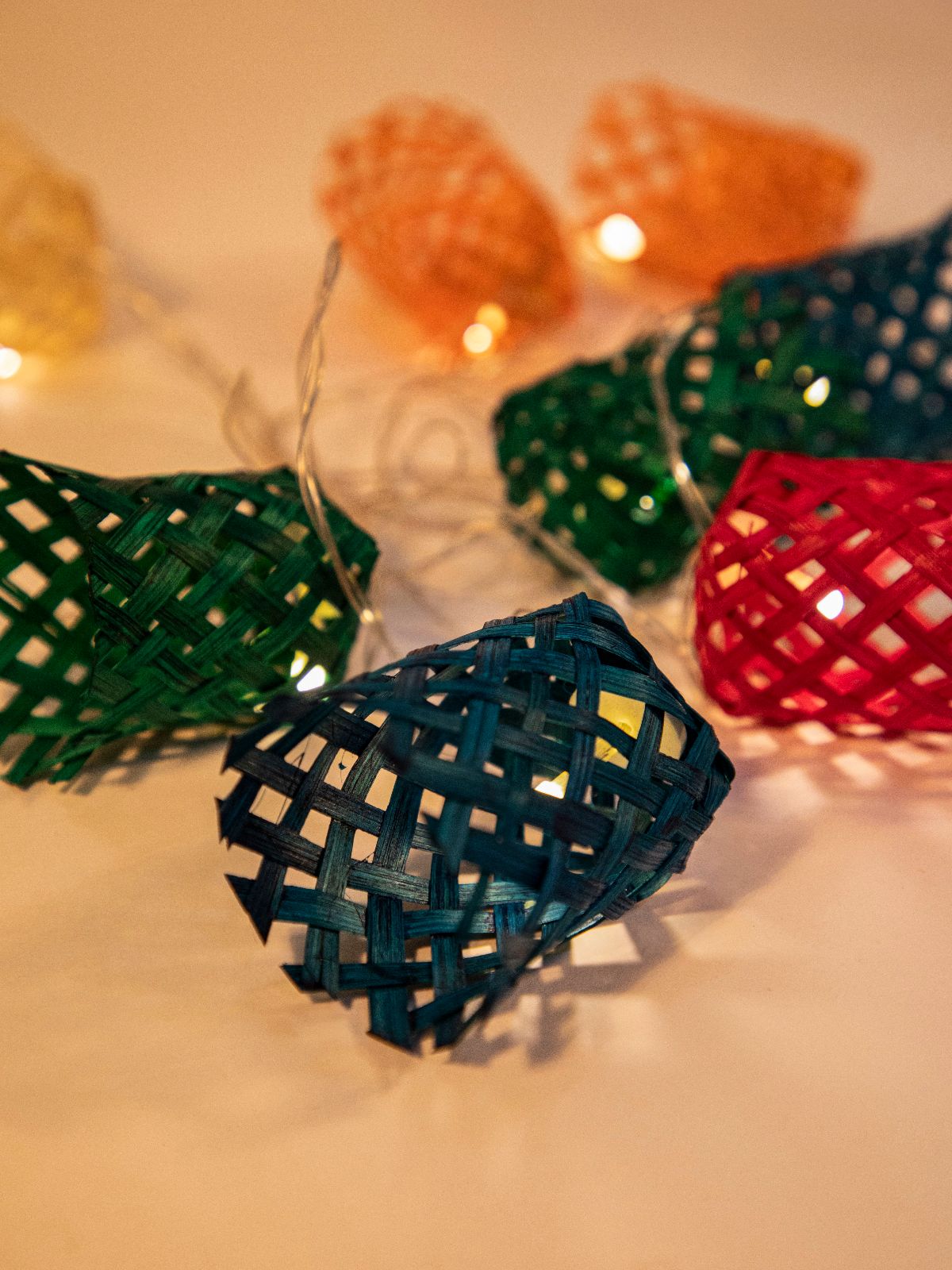 Multicoloured Vine Handcrafted bamboo String Light - Greenkraft