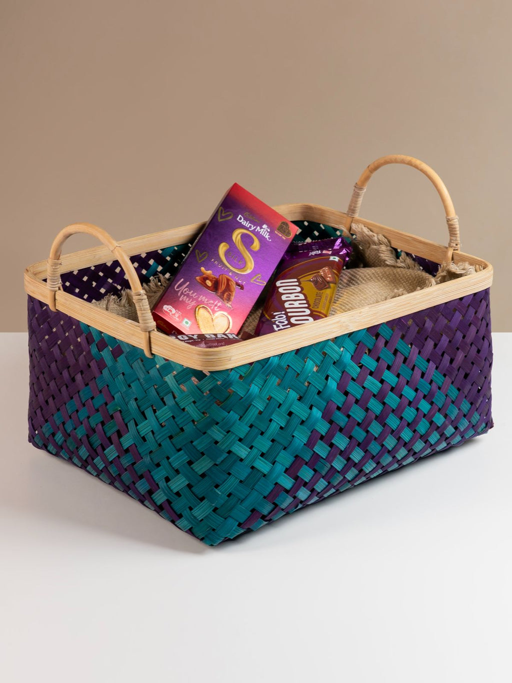 Neelaya Handcrafted Bamboo Basket - Medium - Greenkraft