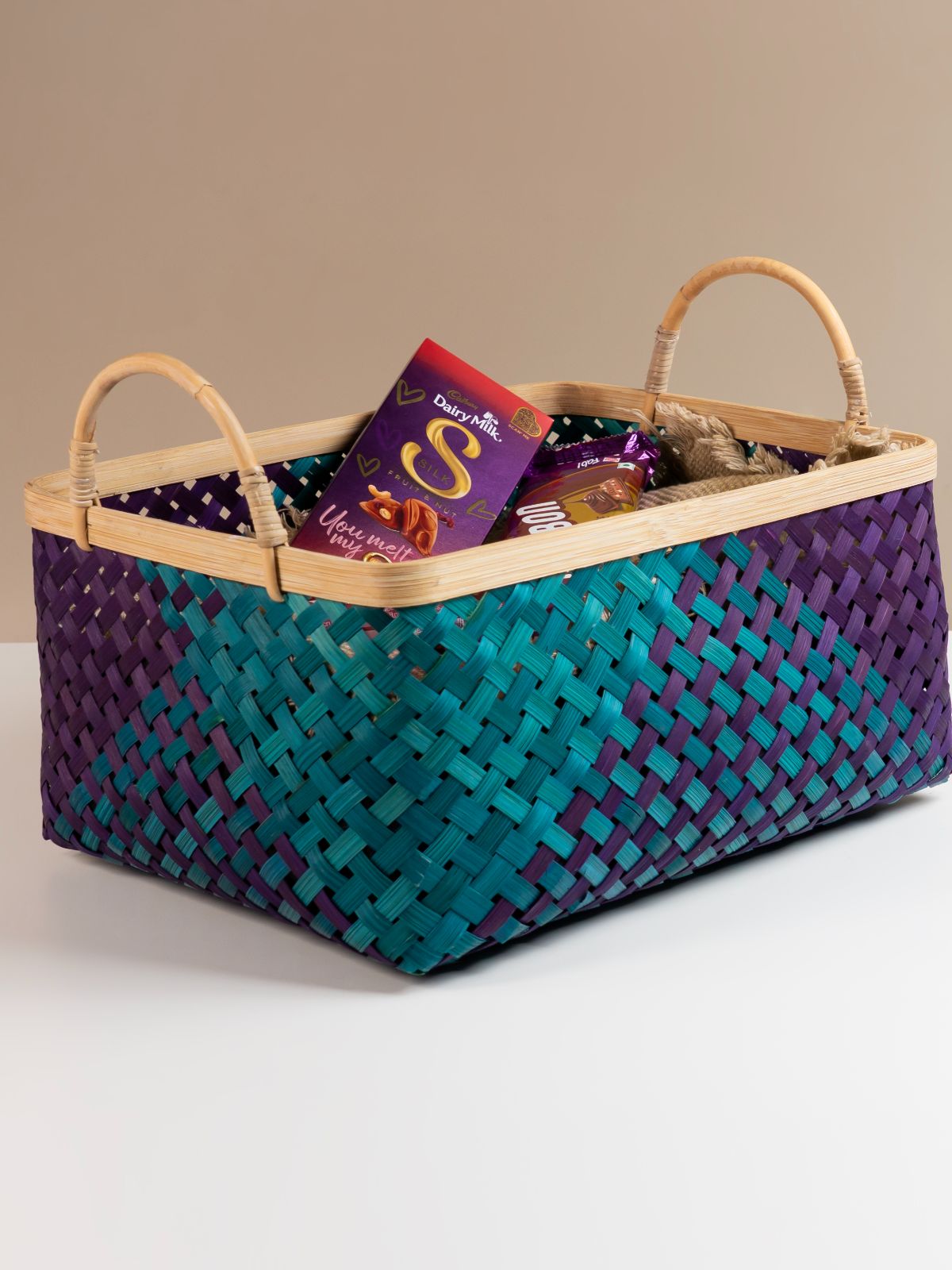 Neelaya Handcrafted Bamboo Basket - Medium - Greenkraft