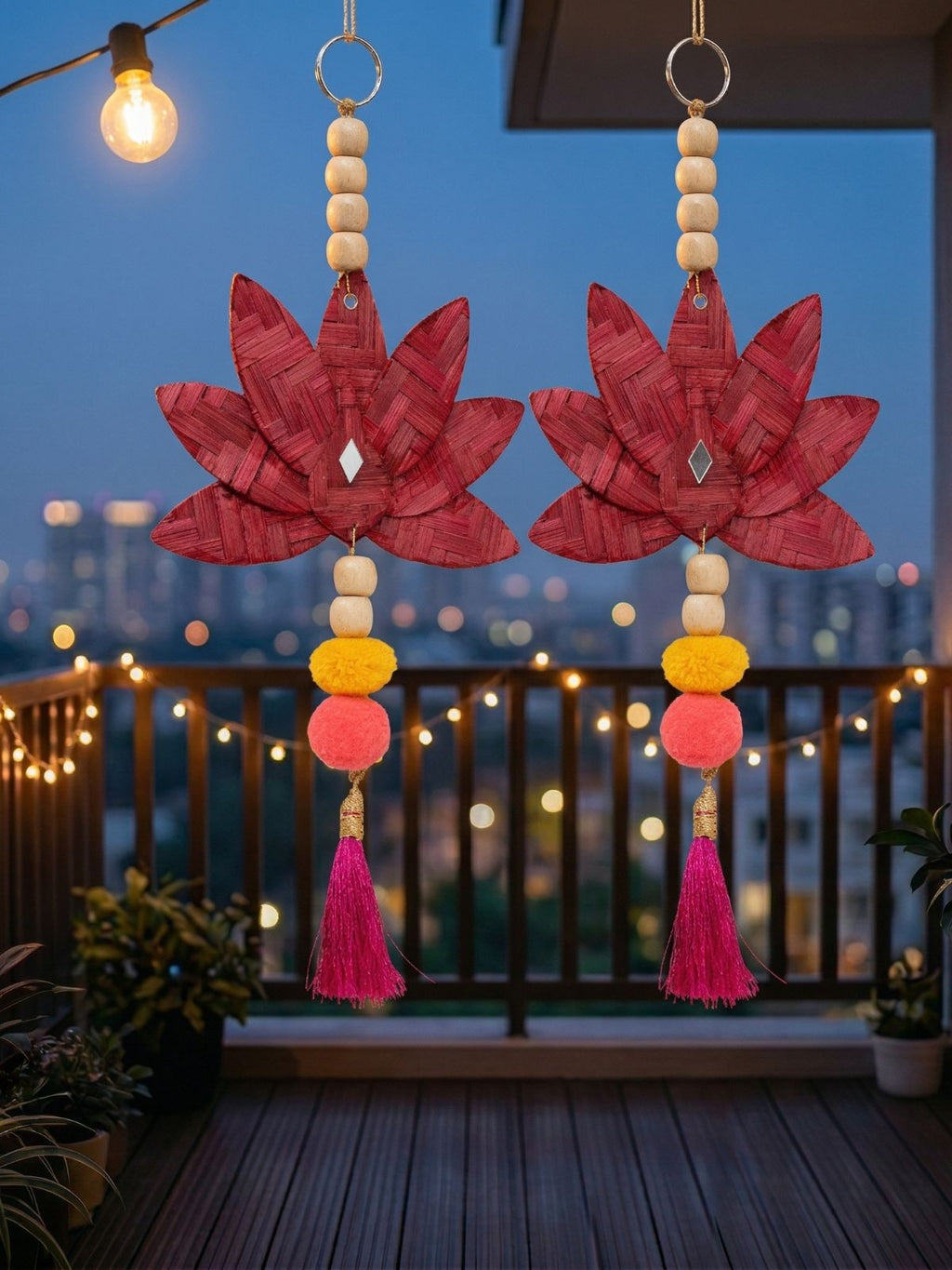 Padma Handcrafted Bamboo Hanging - Set of 2 - Greenkraft