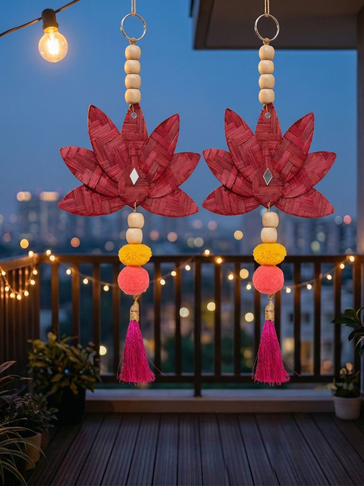 Padma Handcrafted Bamboo Hanging - Set of 2 - Greenkraft