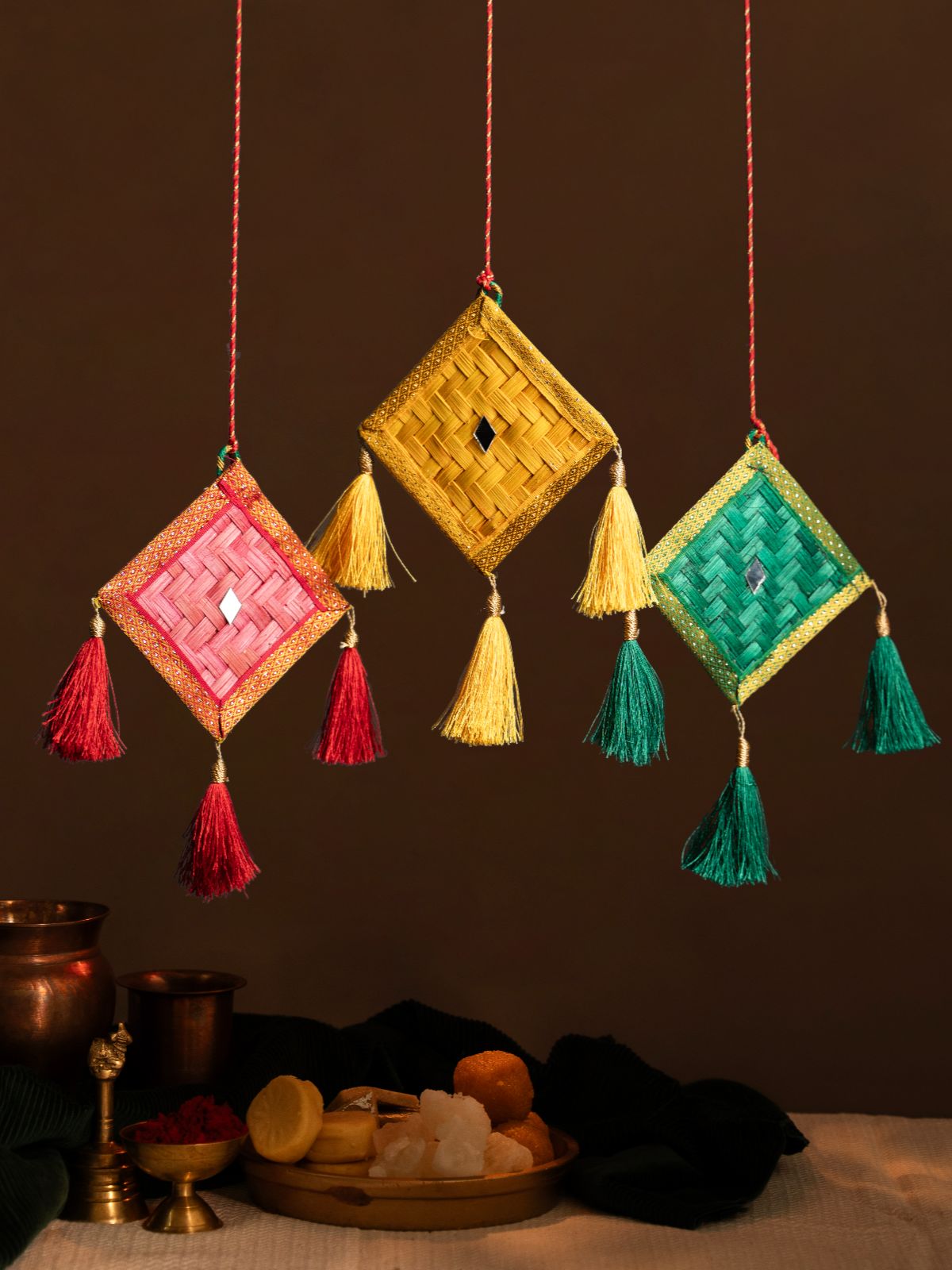 Patang Handcrafted Bamboo Hanging - set of 3 - Greenkraft