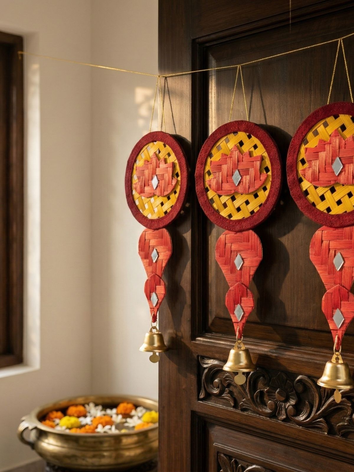 Saroj Handcrafted Bamboo Hanging- Set of 2 - Greenkraft