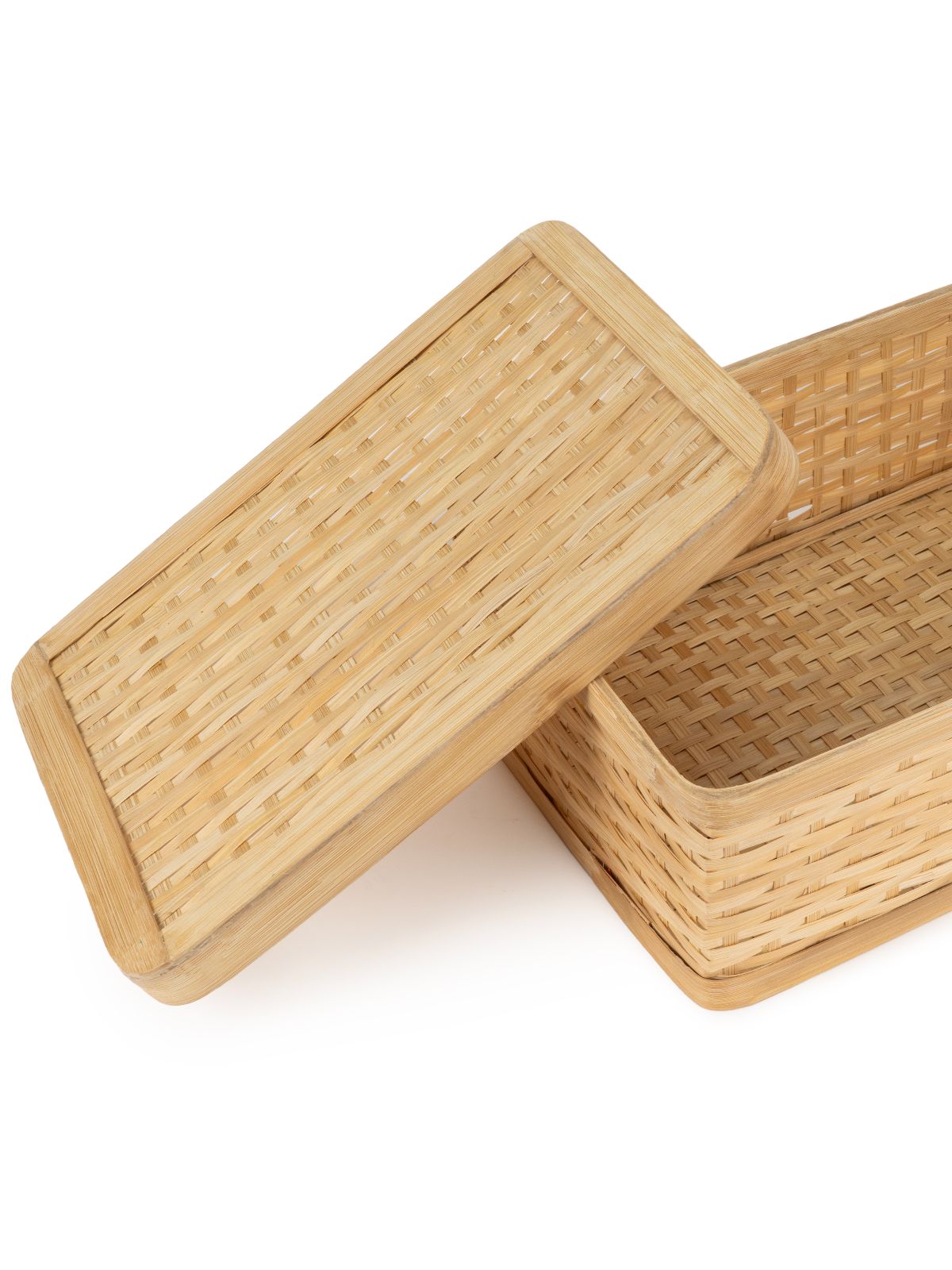 Sora Handcrafted Bamboo Rectangular Box - Large - Greenkraft