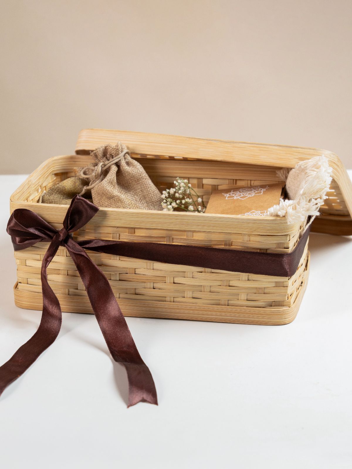 Sora Handcrafted Bamboo Rectangular Box - Medium - Greenkraft