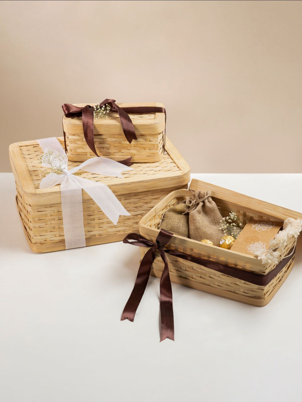 Sora Handcrafted Bamboo Rectangular Box - Medium - Greenkraft