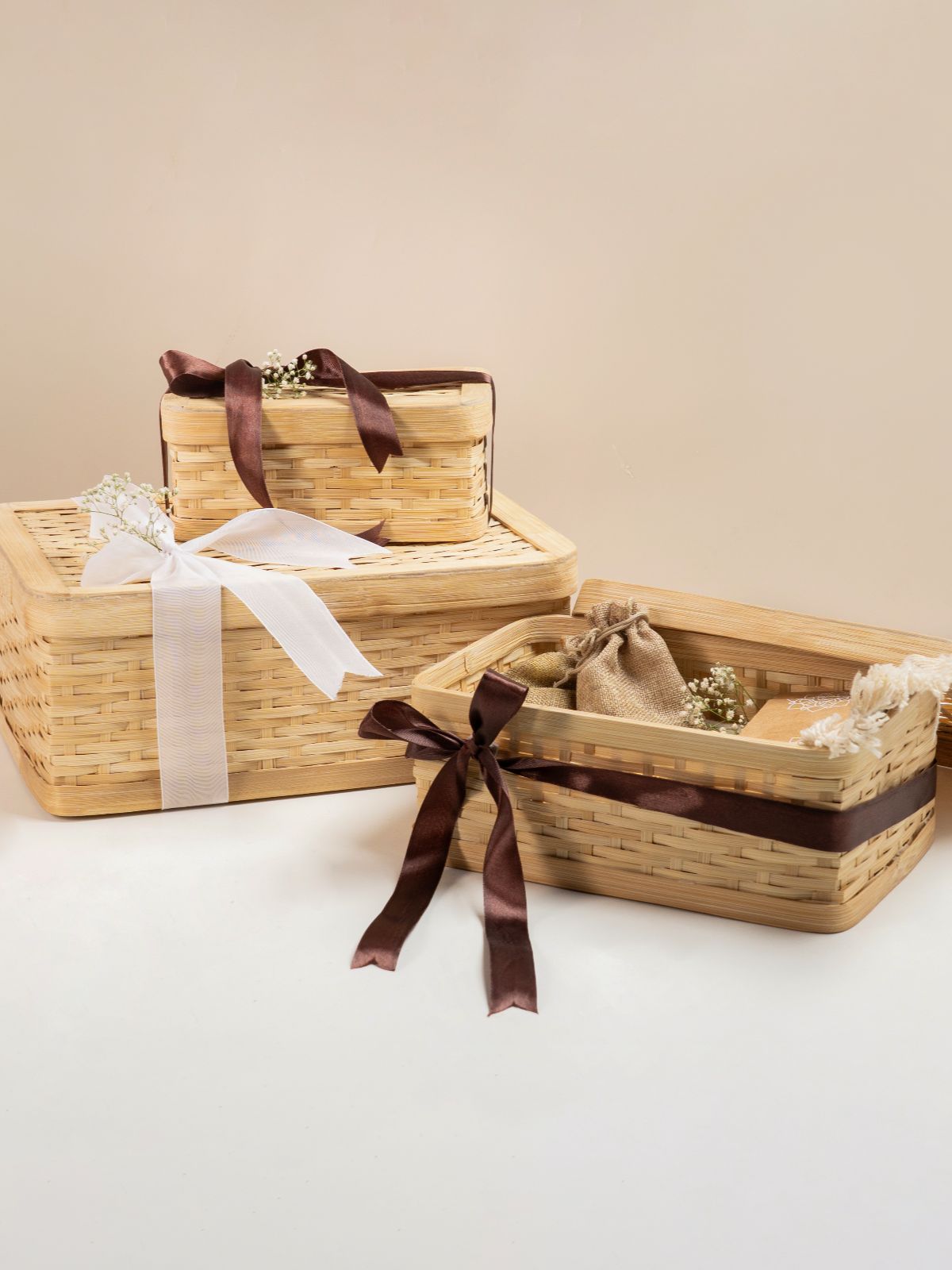 Sora Handcrafted Bamboo Rectangular Box - Medium - Greenkraft