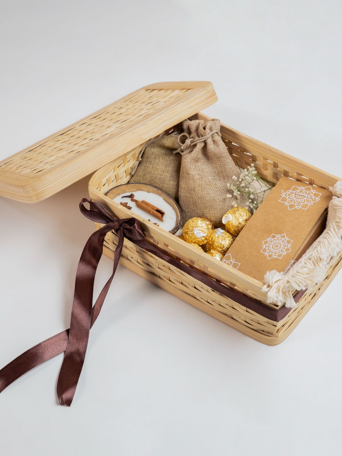 Sora Handcrafted Bamboo Rectangular Box - Medium - Greenkraft