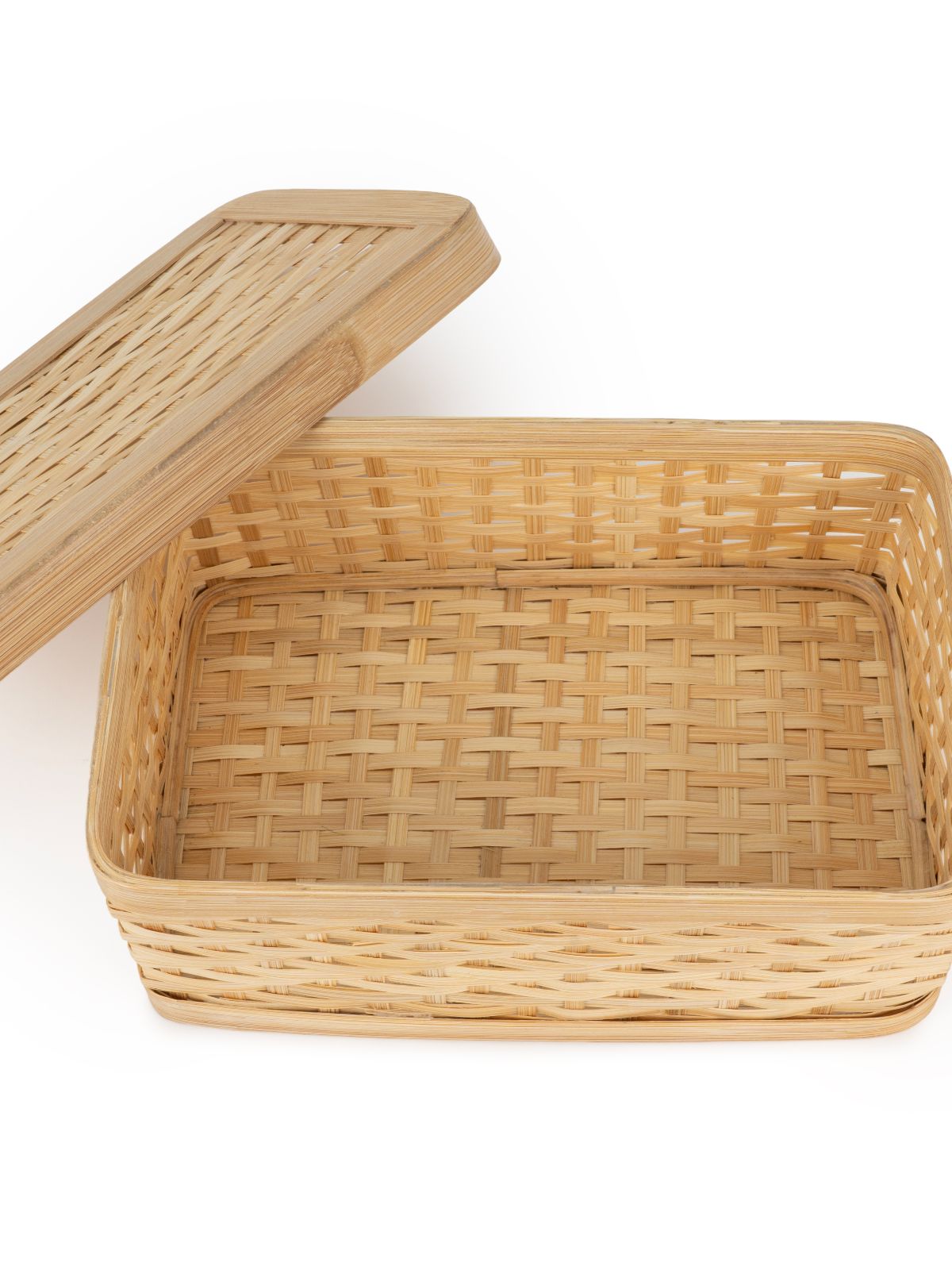 Sora Handcrafted Bamboo Rectangular Box - Medium - Greenkraft