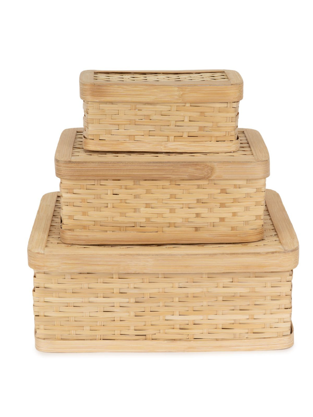 Sora Handcrafted Bamboo Rectangular Box - Small - Greenkraft