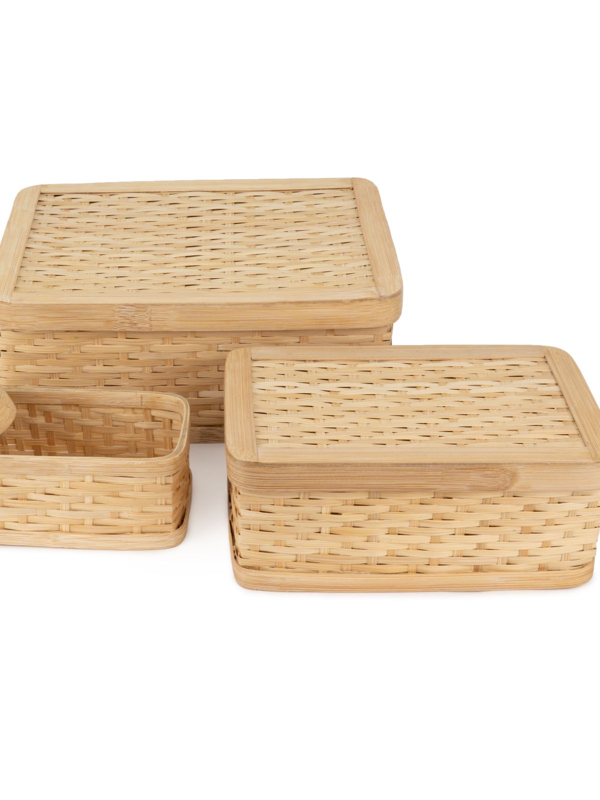 Sora Handcrafted Bamboo Rectangular Box - Small - Greenkraft