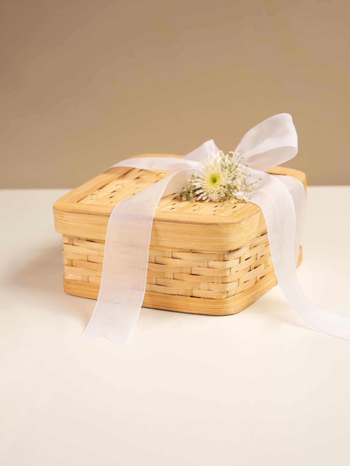Sora Handcrafted Bamboo Square Box - Large - Greenkraft