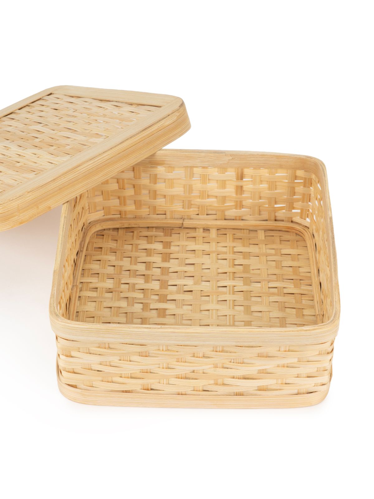 Sora Handcrafted Bamboo Square Box - Medium - Greenkraft