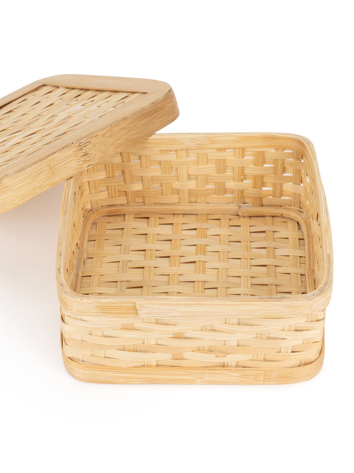 Sora Handcrafted Bamboo Square Box - Small - Greenkraft