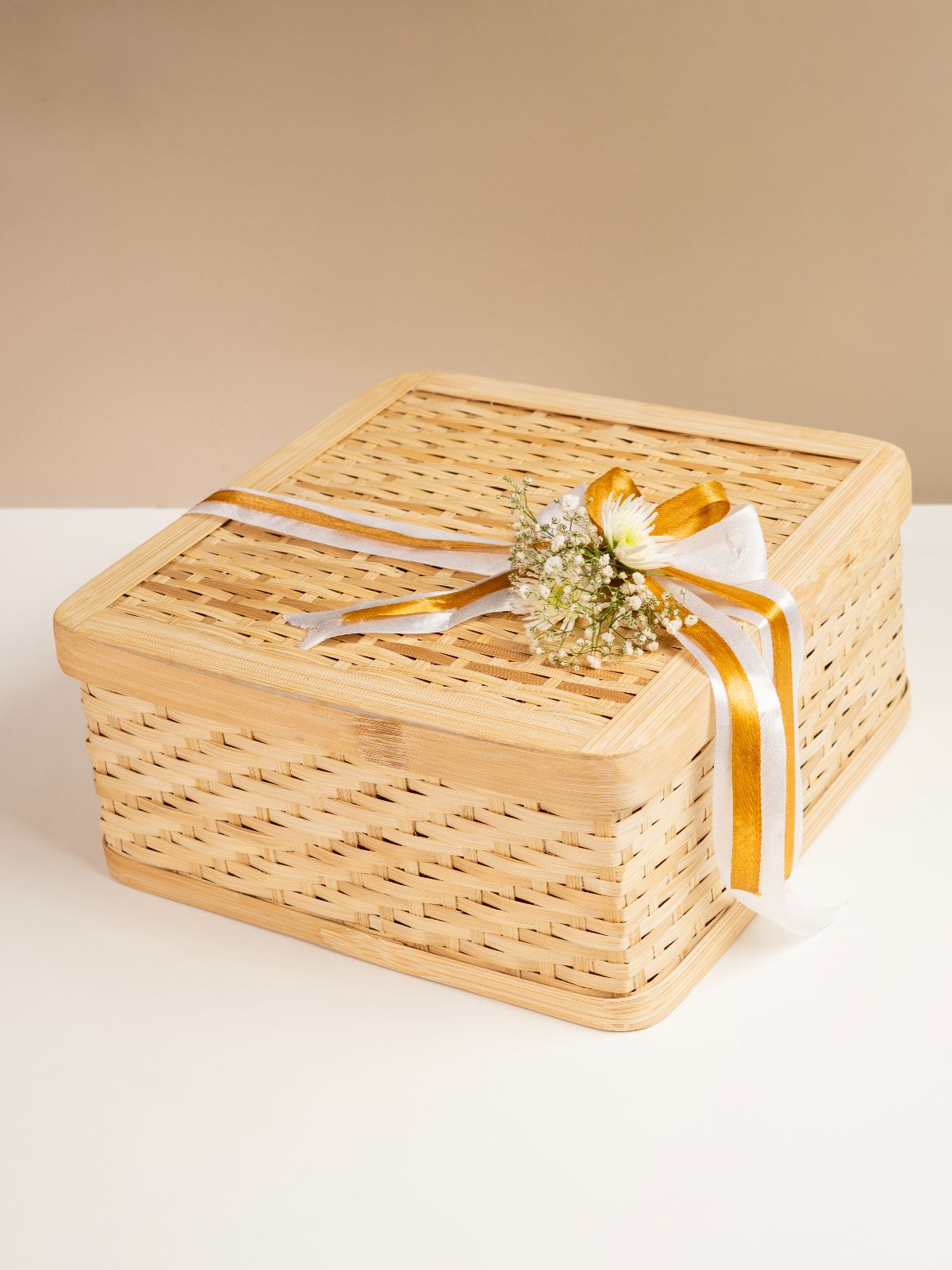 Sora Handcrafted Bamboo Square Box - Small - Greenkraft