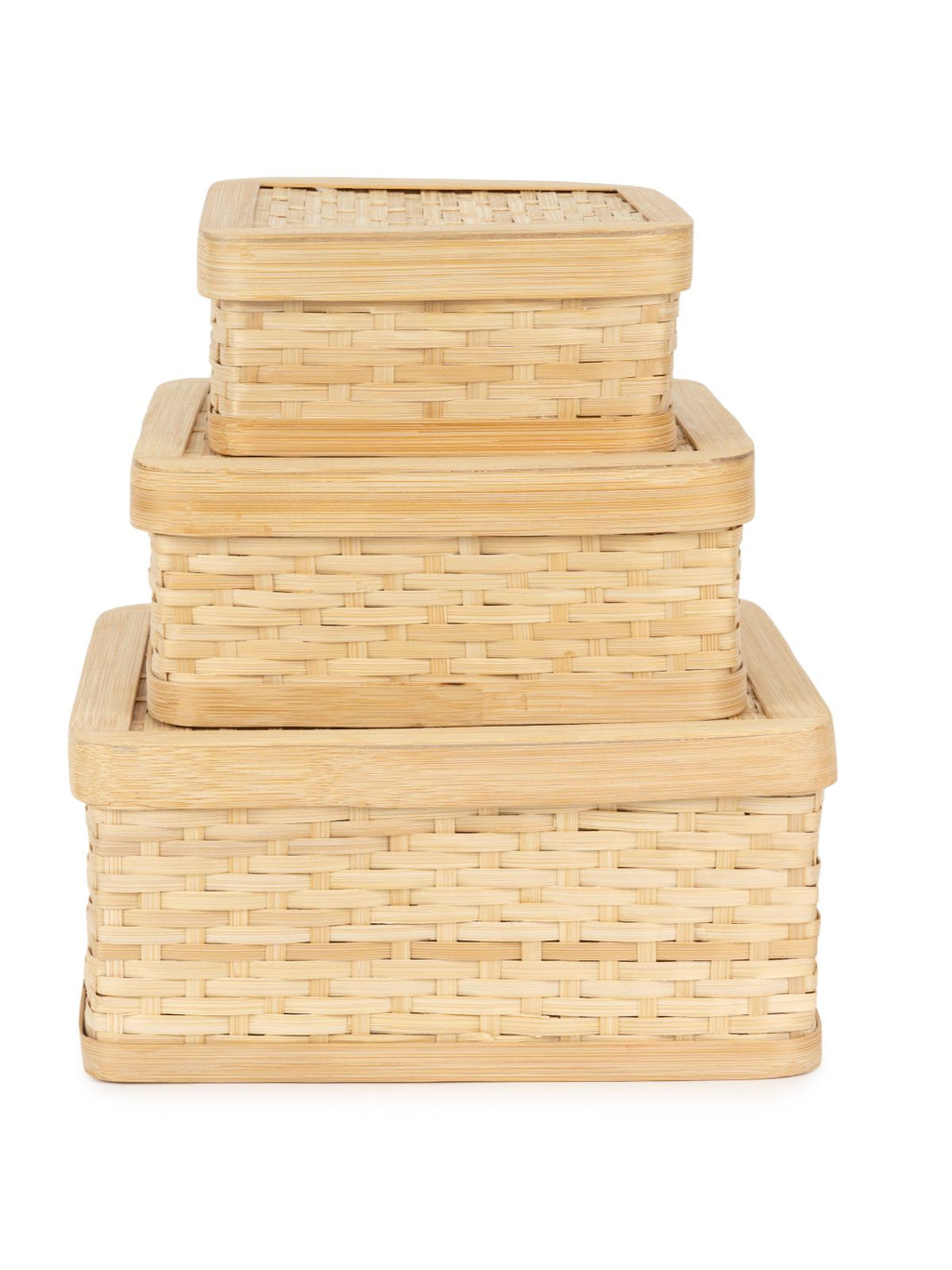 Sora Handcrafted Bamboo Square Box - Small - Greenkraft