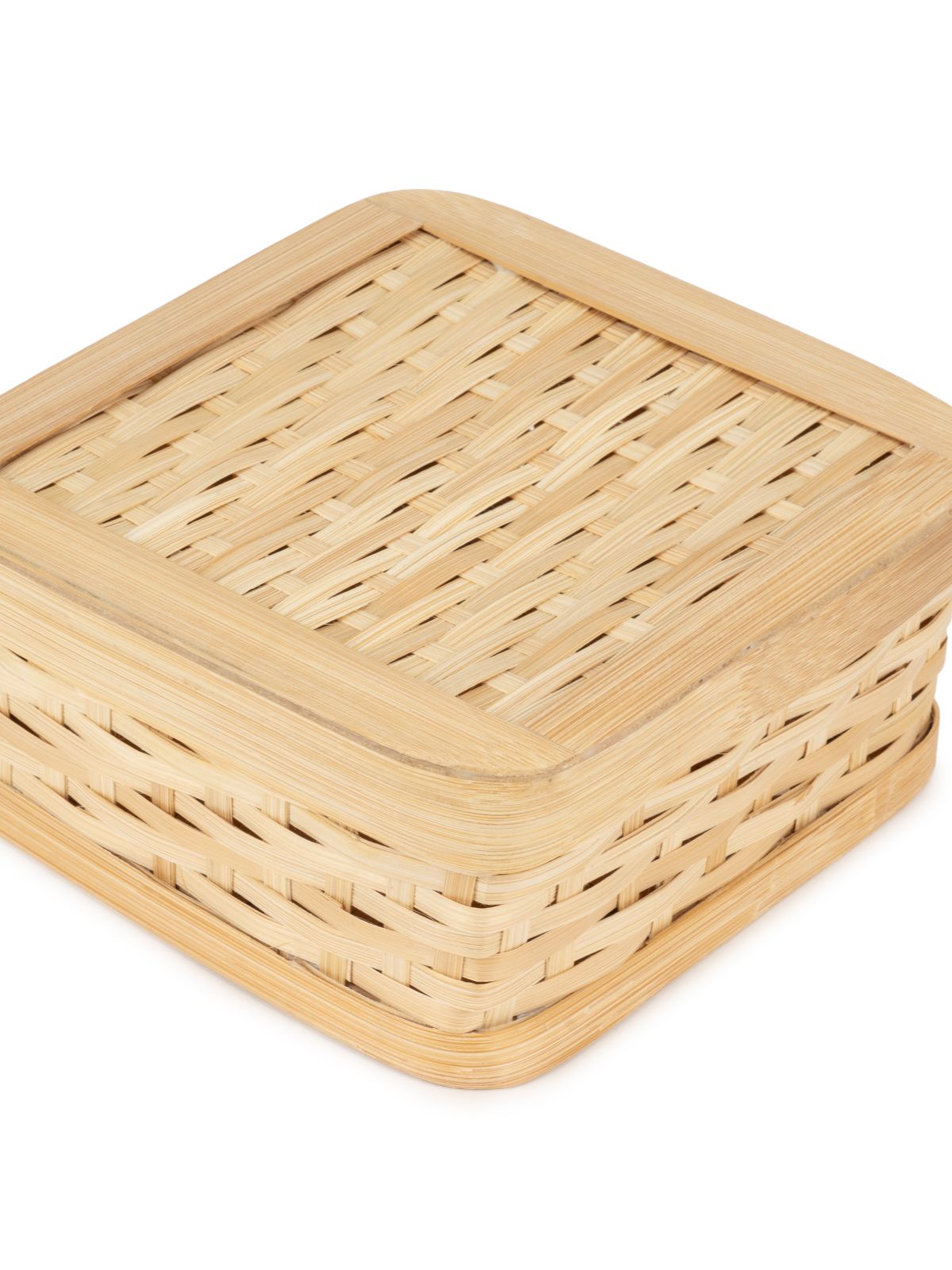 Sora Handcrafted Bamboo Square Box - Small - Greenkraft