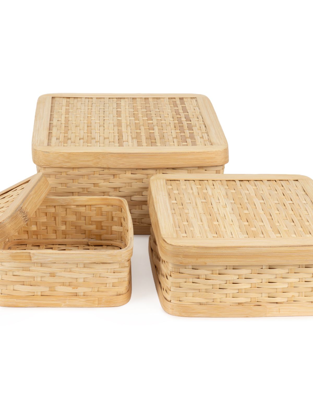 Sora Handcrafted Bamboo Square Box - Small - Greenkraft