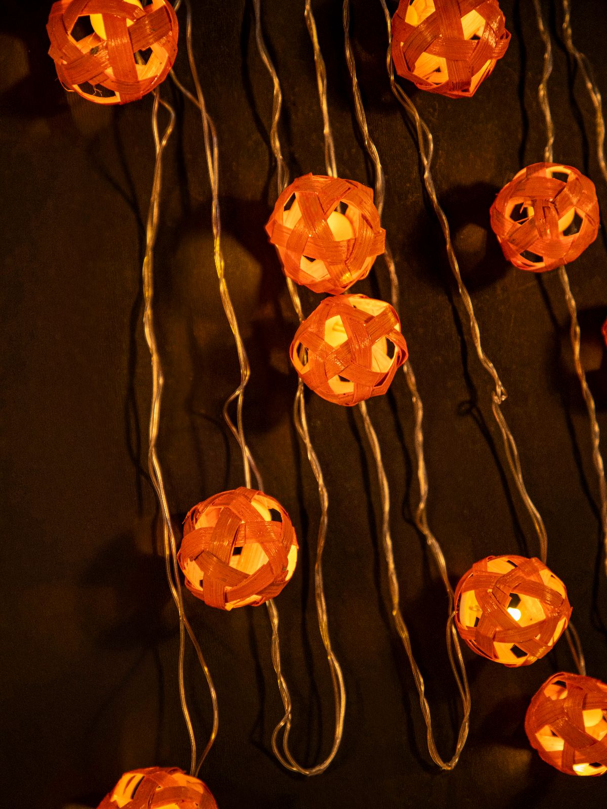 Star Full Moon Handcrafted bamboo String Light - Greenkraft