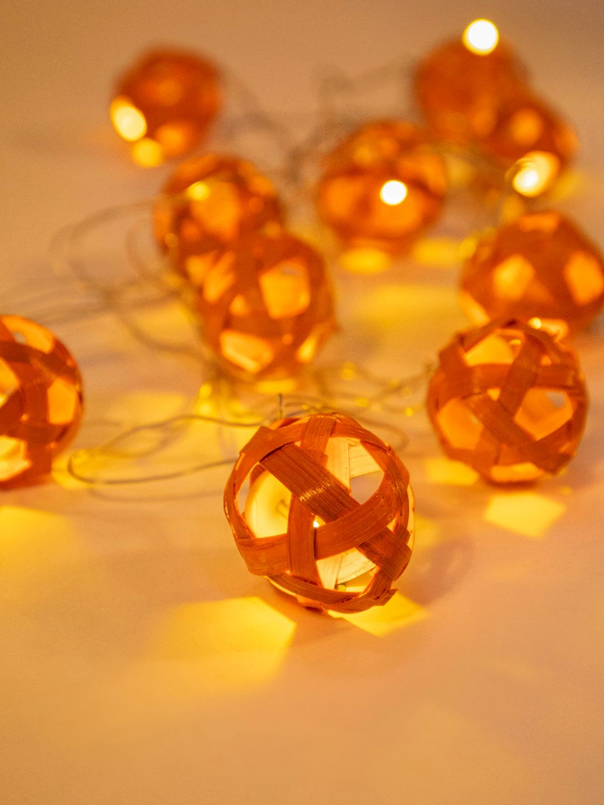 Star Full Moon Handcrafted bamboo String Light - Greenkraft